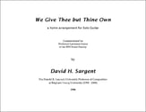 We Give Thee but Thine Own Guitar and Fretted sheet music cover